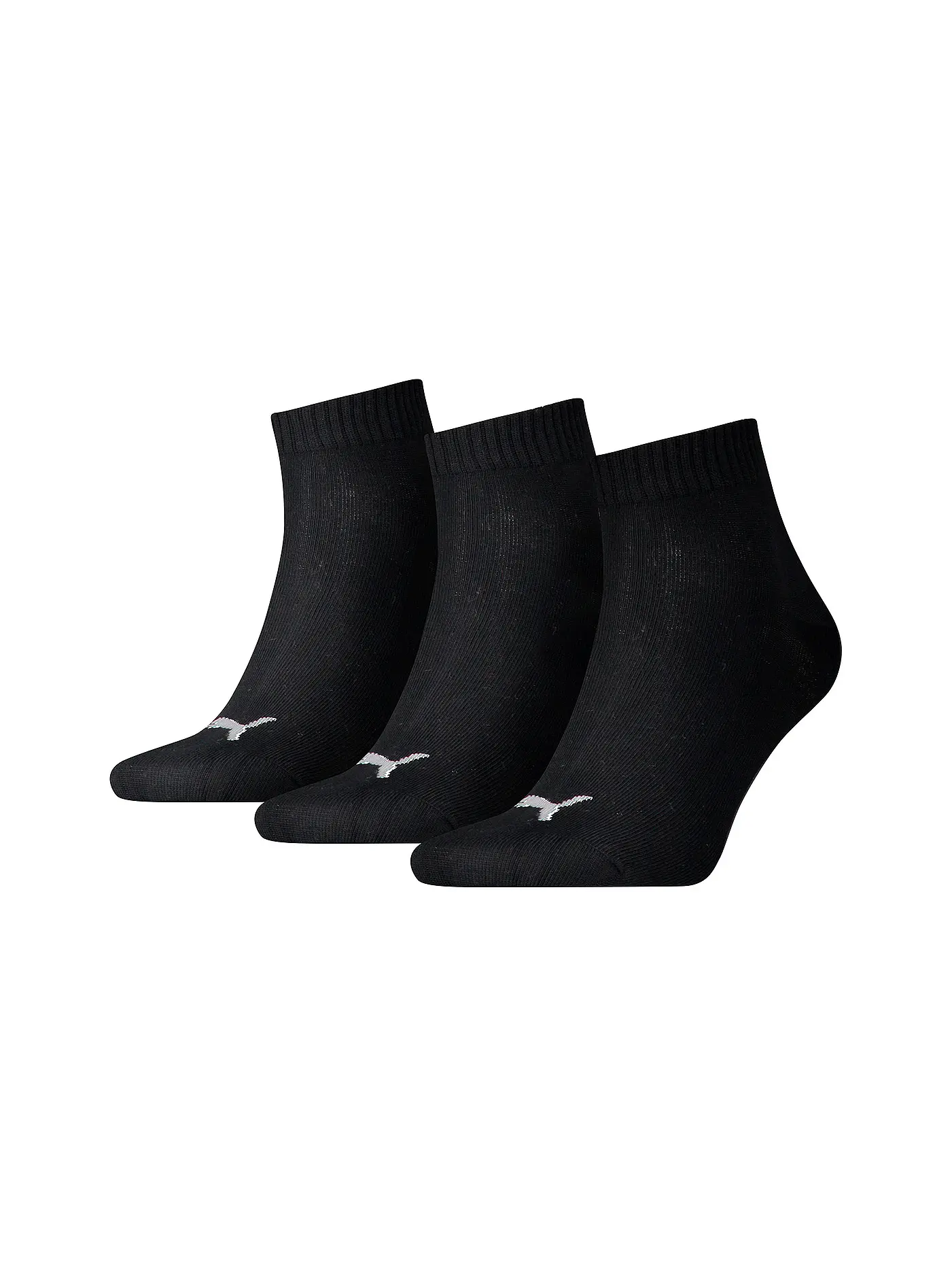 PUMA | Sneakersocken 3-er Pkg.  "Invisible" anthra grey mel | schwarz